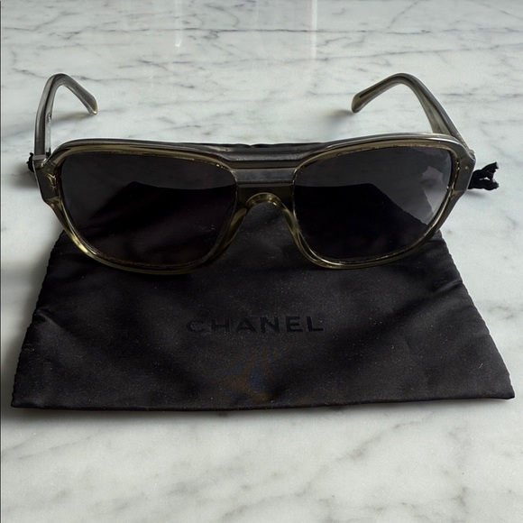 CHANEL Dark Gray Men's Sunglasses
